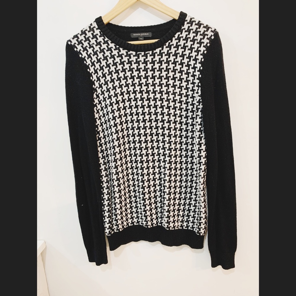 Crazy Chic Retro Houndstooth fitted sweater
